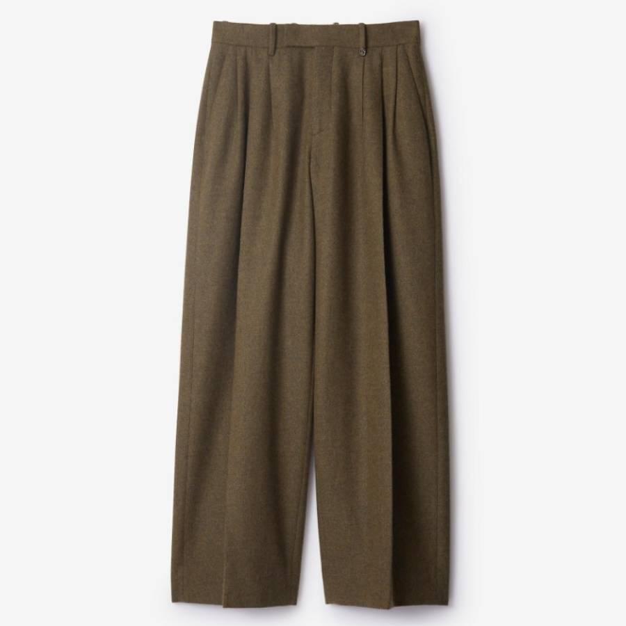 Burberry Brushed Wool Tailored Trousers by BURBERRY