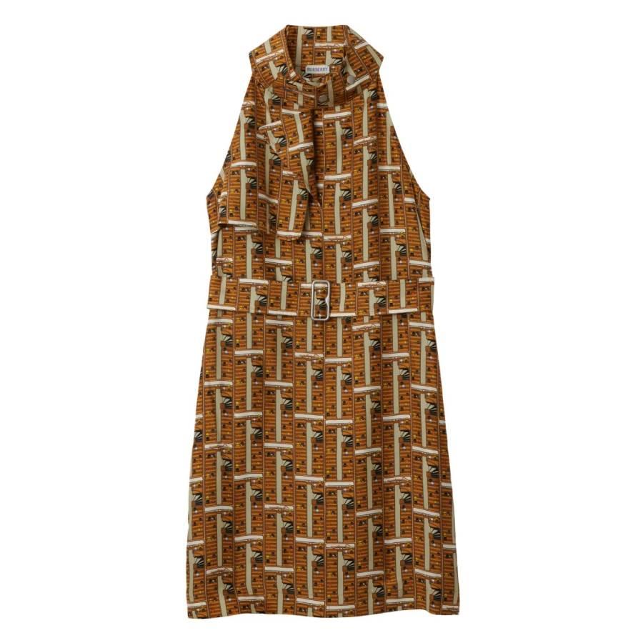 Burberry Bus Silk Halterneck Dress by BURBERRY