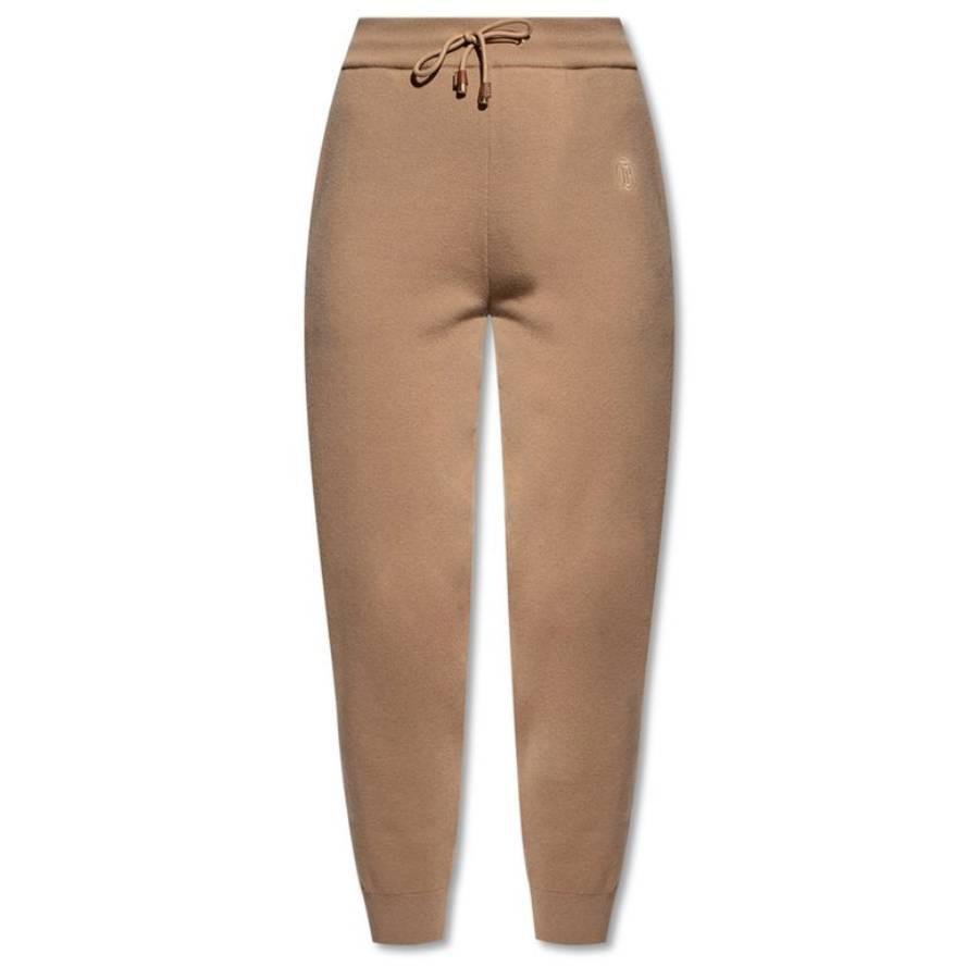 Burberry Camel Josee Monogram Knitted Track Pants by BURBERRY