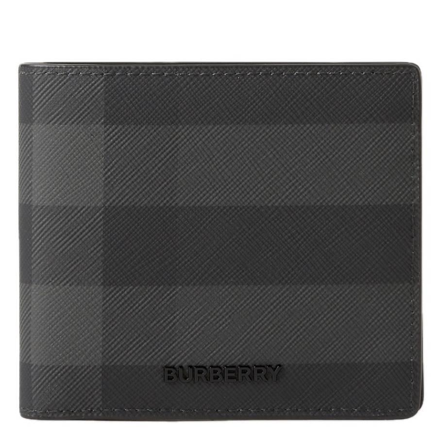 Burberry Charcoal Check Slim Bifold Wallet by BURBERRY