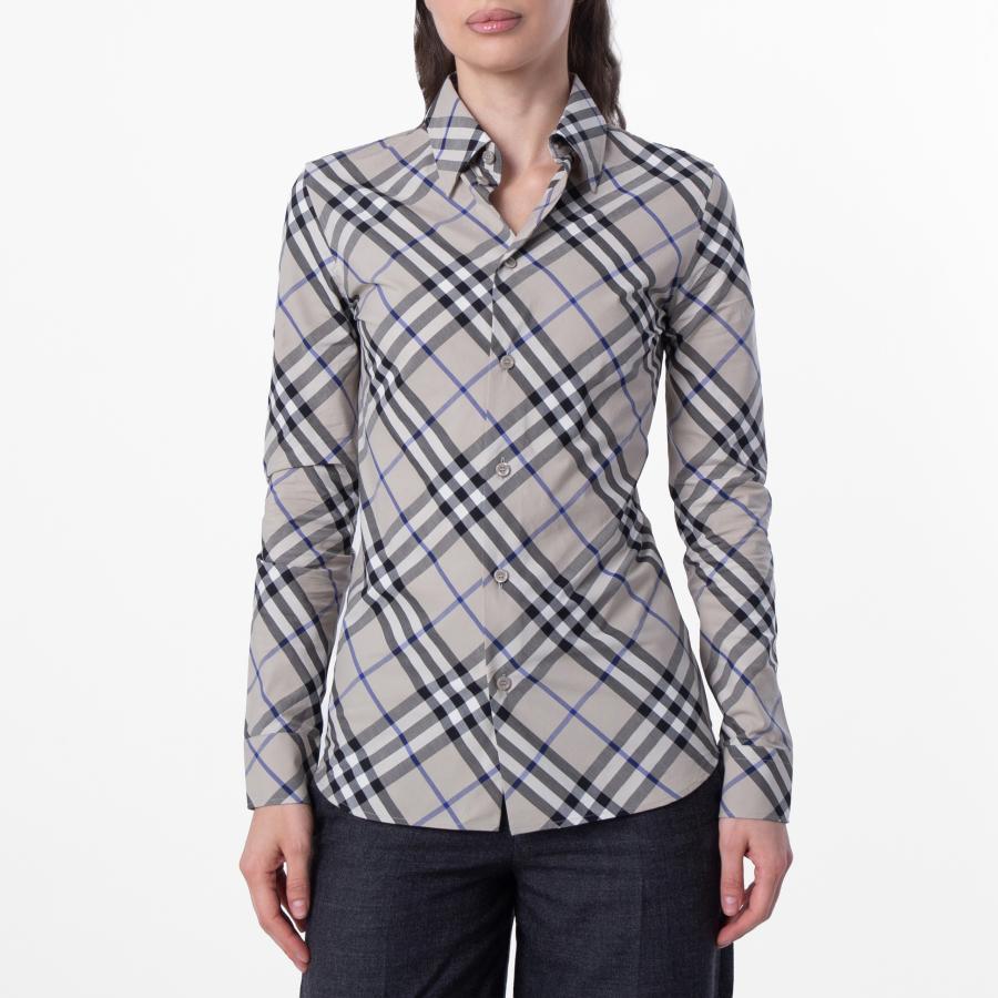 Burberry Check Cotton Poplin Shirt by BURBERRY