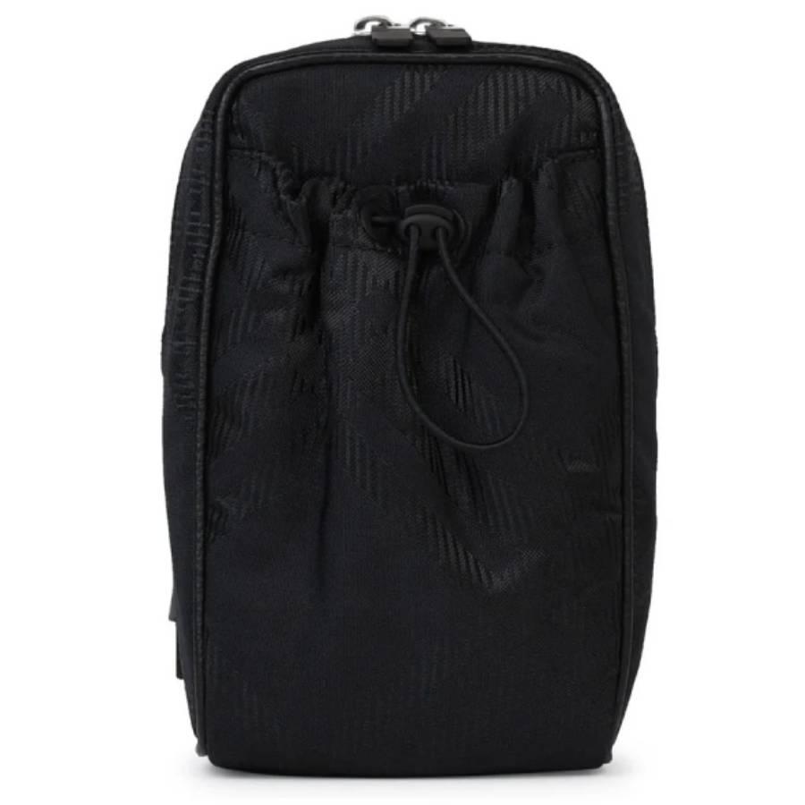Burberry Check-Jacquard Zipped Mobile Phone Bag by BURBERRY