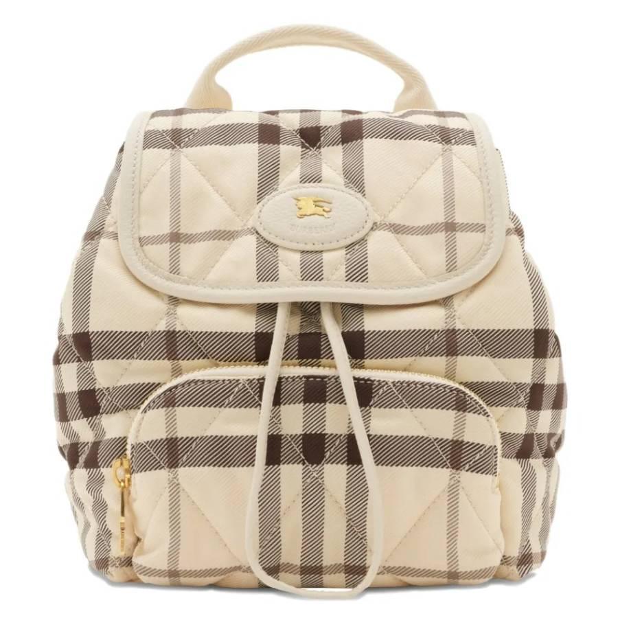 Burberry Check Mini Horseshoe Backpack by BURBERRY