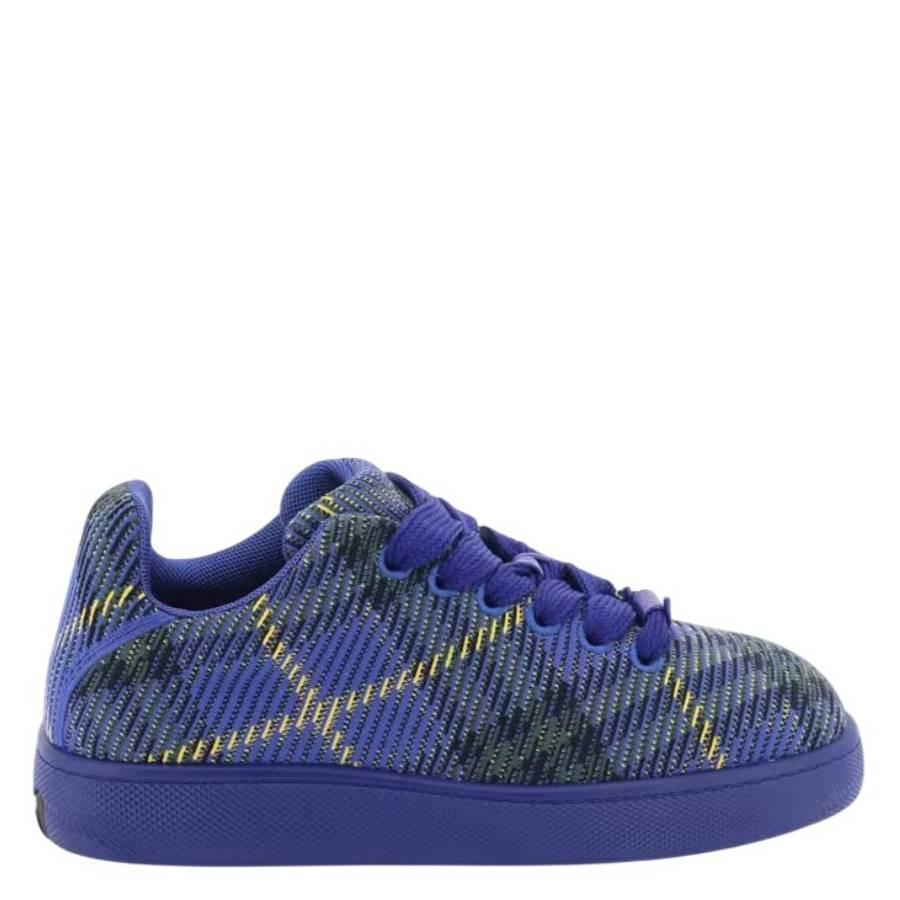 Burberry Check Nylon Knitted Box Sneakers by BURBERRY