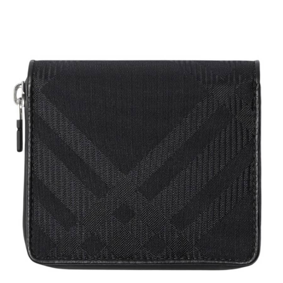 Burberry Check Pattern Jacquard Medium Zip Wallet by BURBERRY