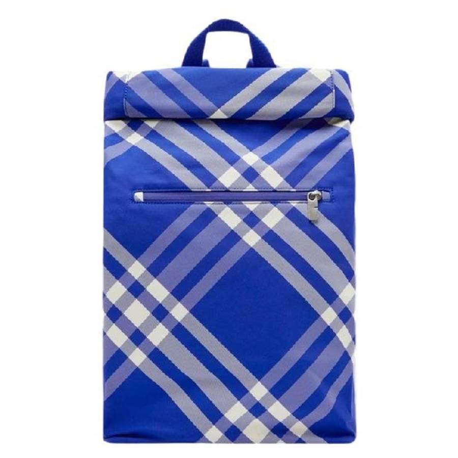 Burberry Check Pattern Roll Backpack by BURBERRY