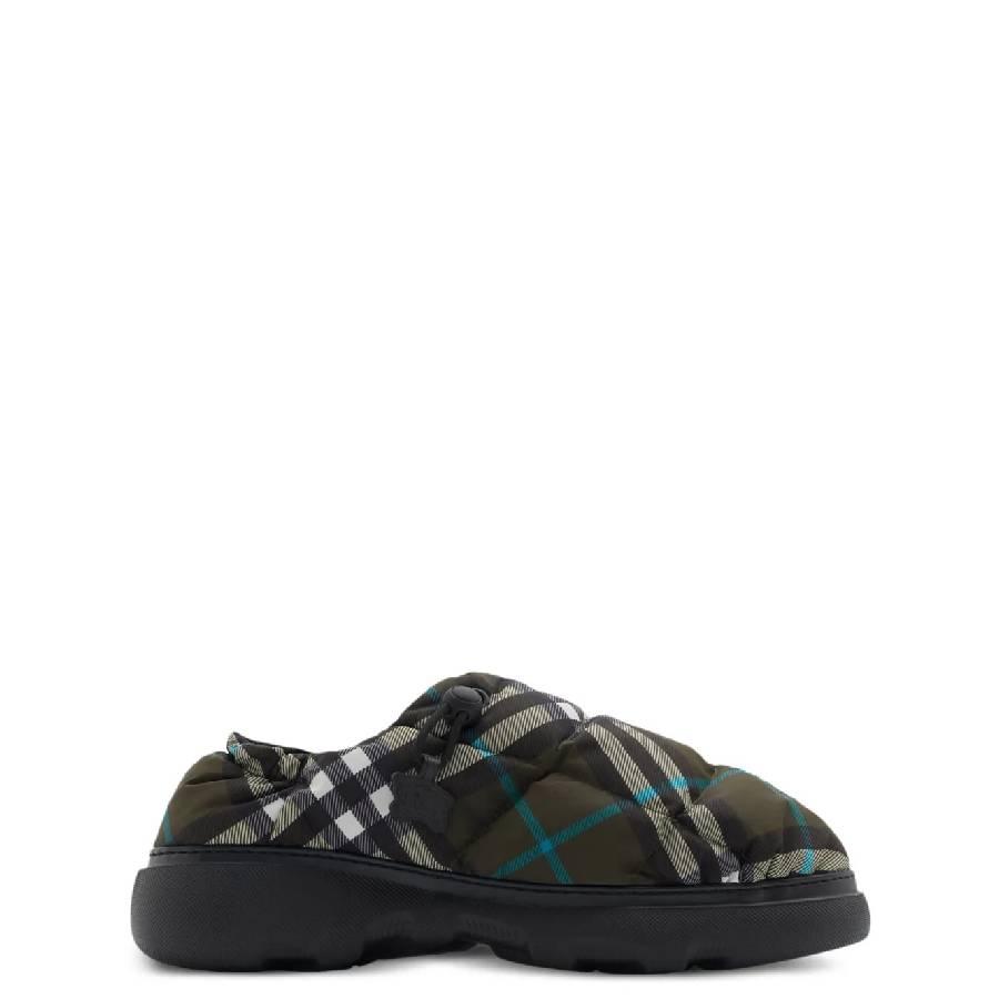 Burberry Check-Print Pillow Mules by BURBERRY
