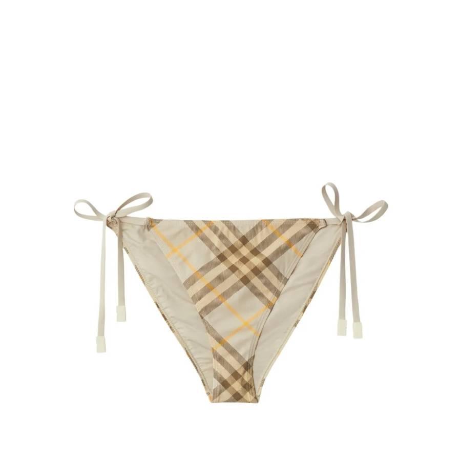 Burberry Check Print Slip-On Bikini Briefs by BURBERRY