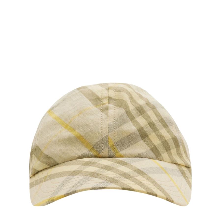 Burberry Check Printed Cotton Baseball Cap by BURBERRY