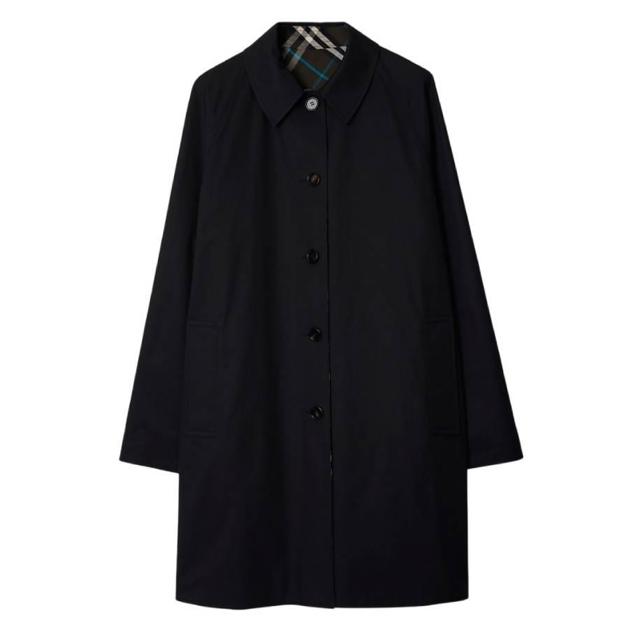 Burberry Check Reversible Gabardine Car Coat by BURBERRY