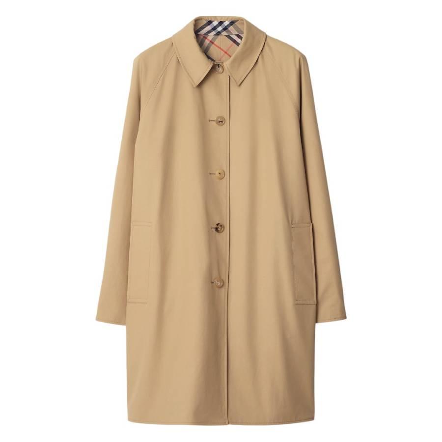 Burberry Check Reversible Gabardine Car Coat by BURBERRY