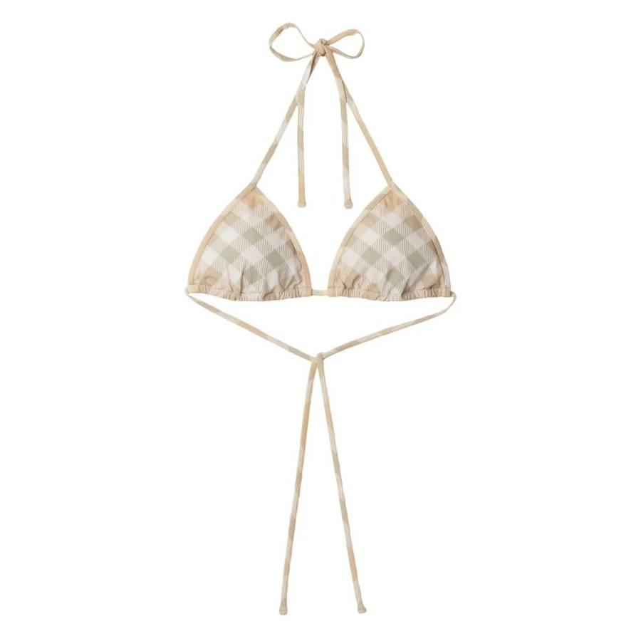 Burberry Check Triangle Bikini Top by BURBERRY