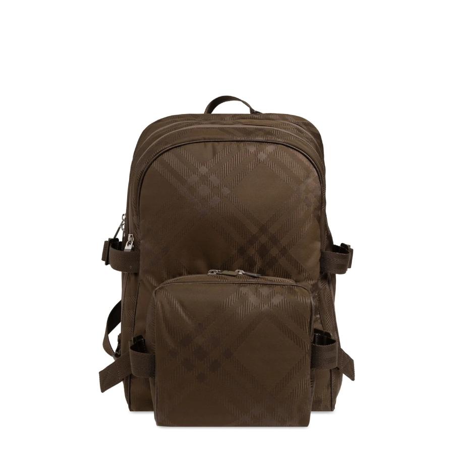Burberry Checked Jacquard Zipped-Up Backpack by BURBERRY