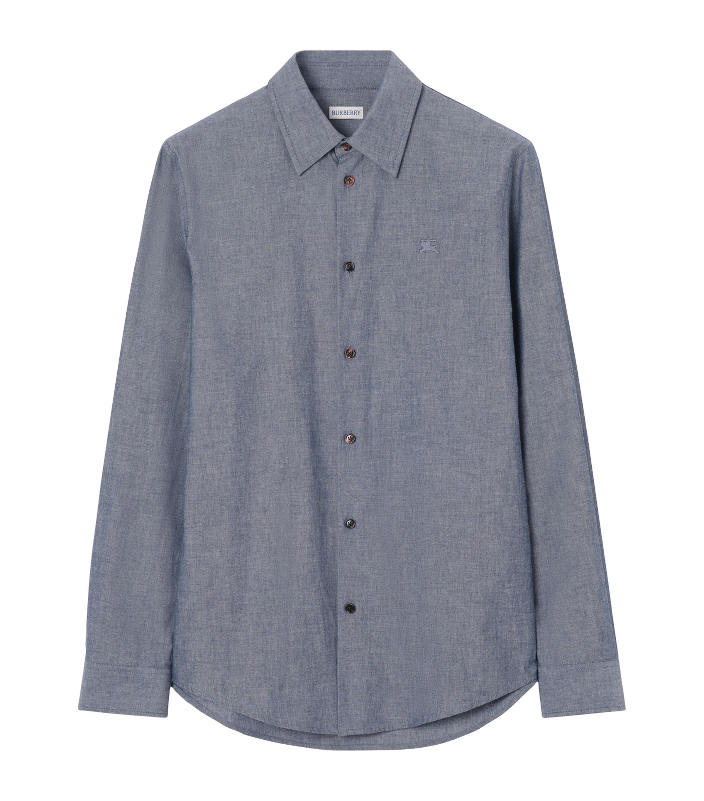 Burberry Cotton-Blend Chambray EKD Shirt by BURBERRY