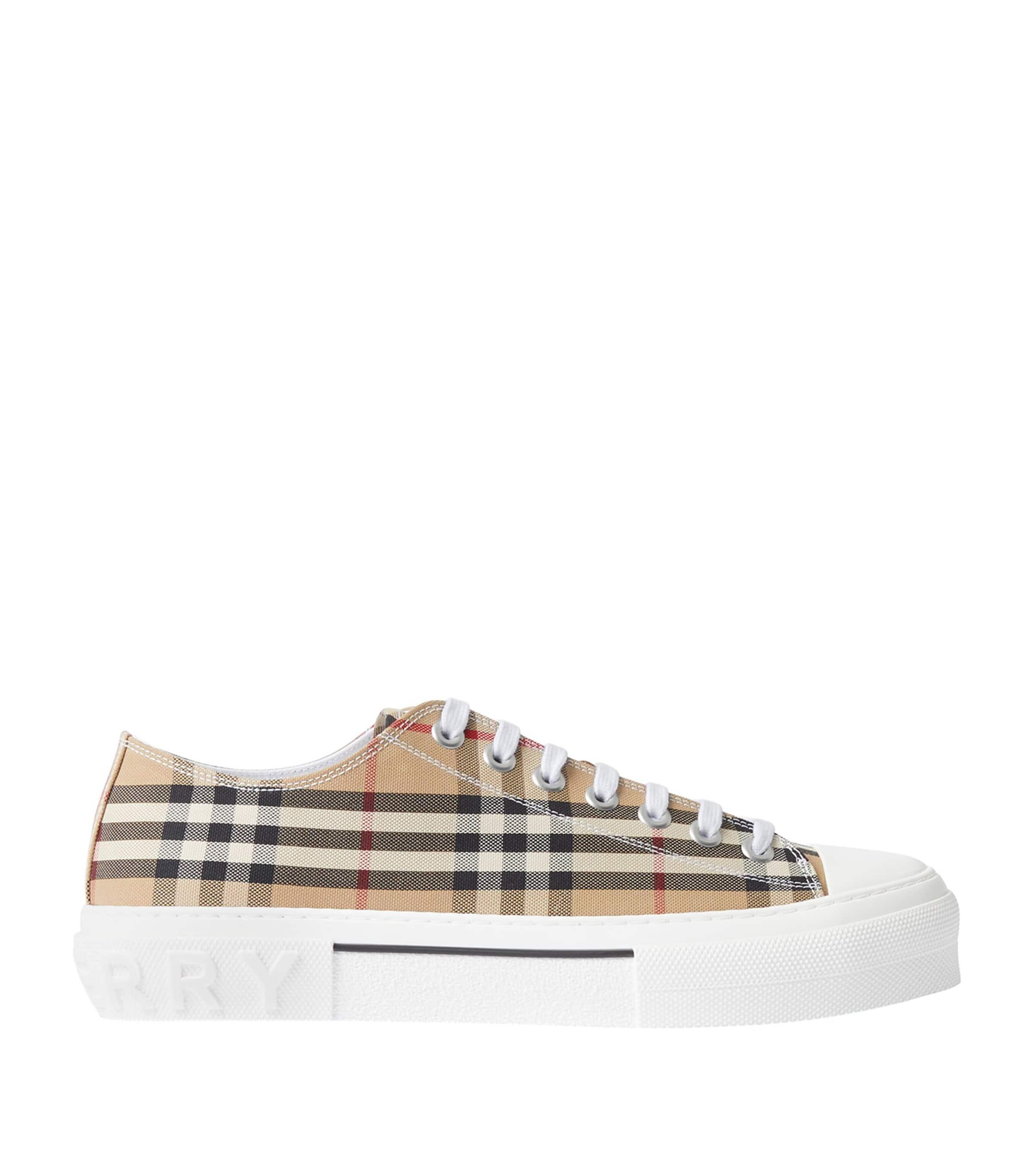 Burberry Cotton Check Sneakers by BURBERRY