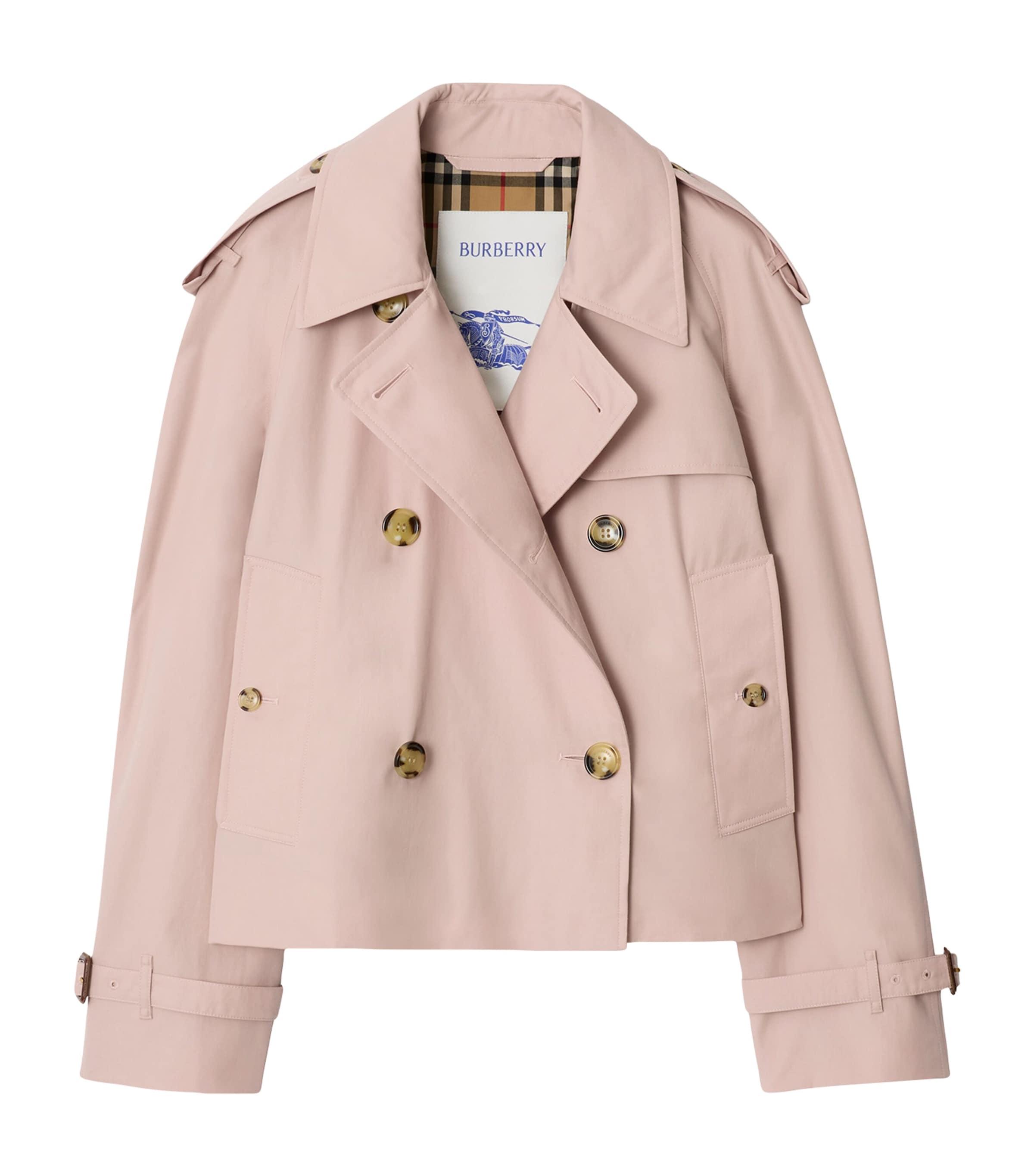 Burberry Cotton Cropped Mayfair Trench Jacket by BURBERRY