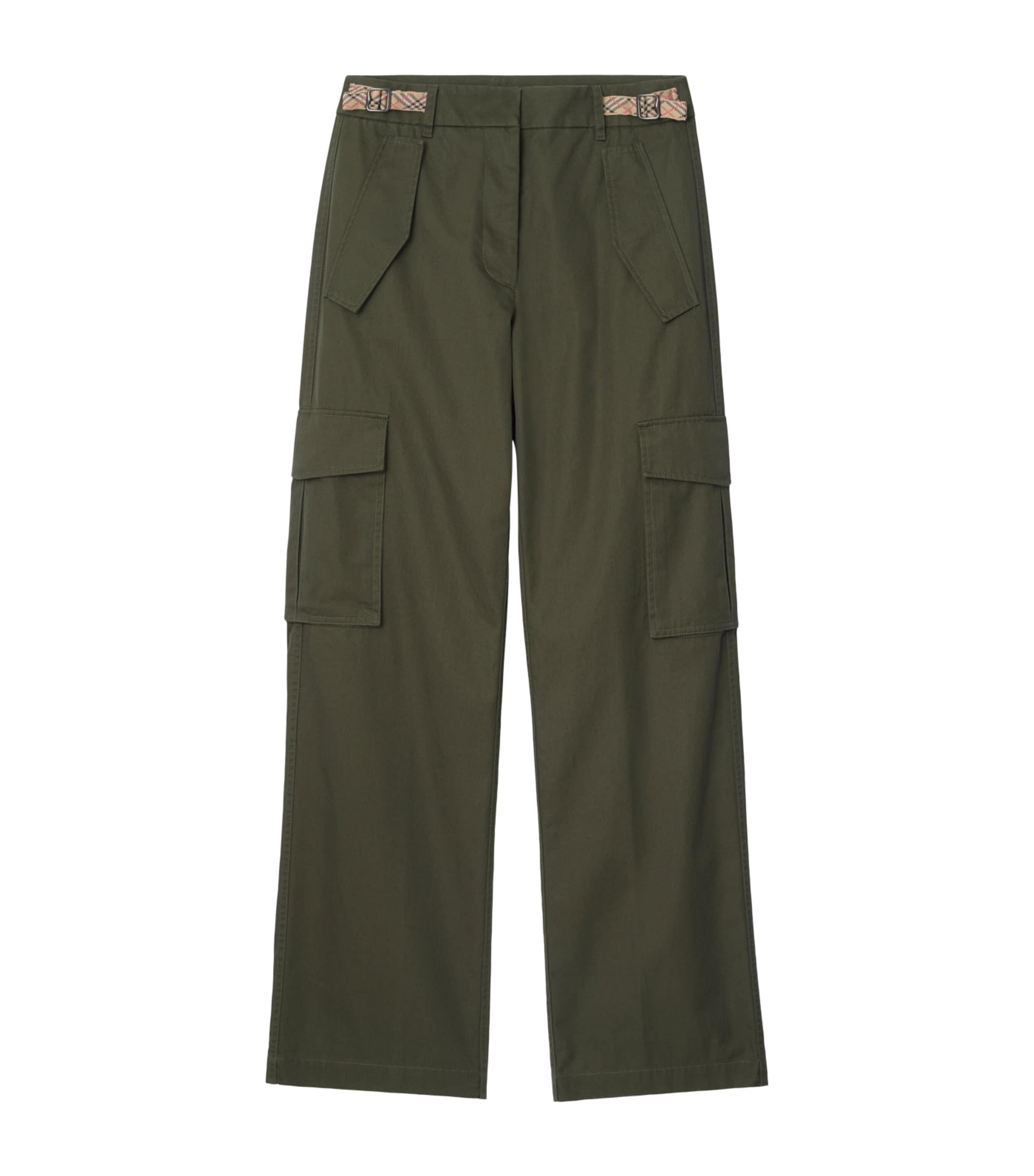 Burberry Cotton Gabardine Cargo Trousers by BURBERRY