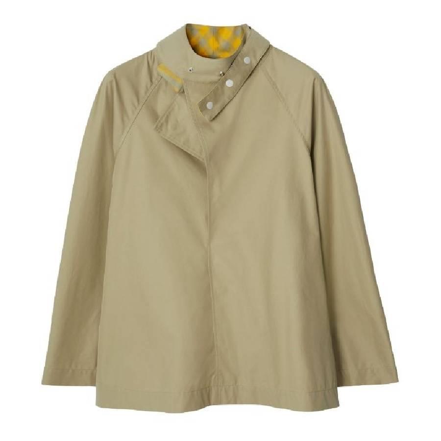 Burberry Cotton Jacket With Puttee Collar by BURBERRY