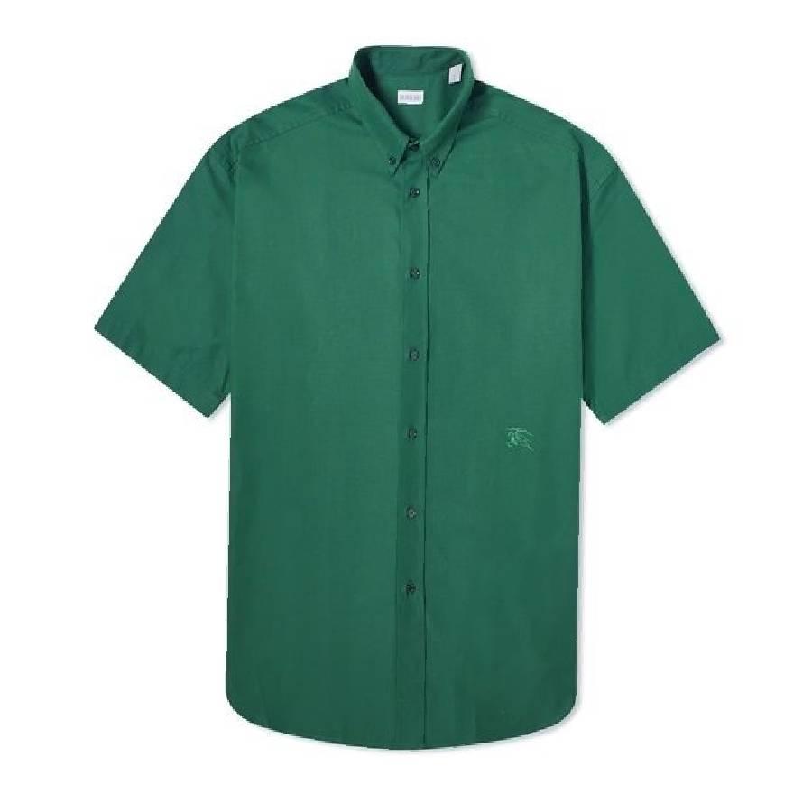 Burberry Cotton Oxford EKD-Logo Embroidered Shirt by BURBERRY