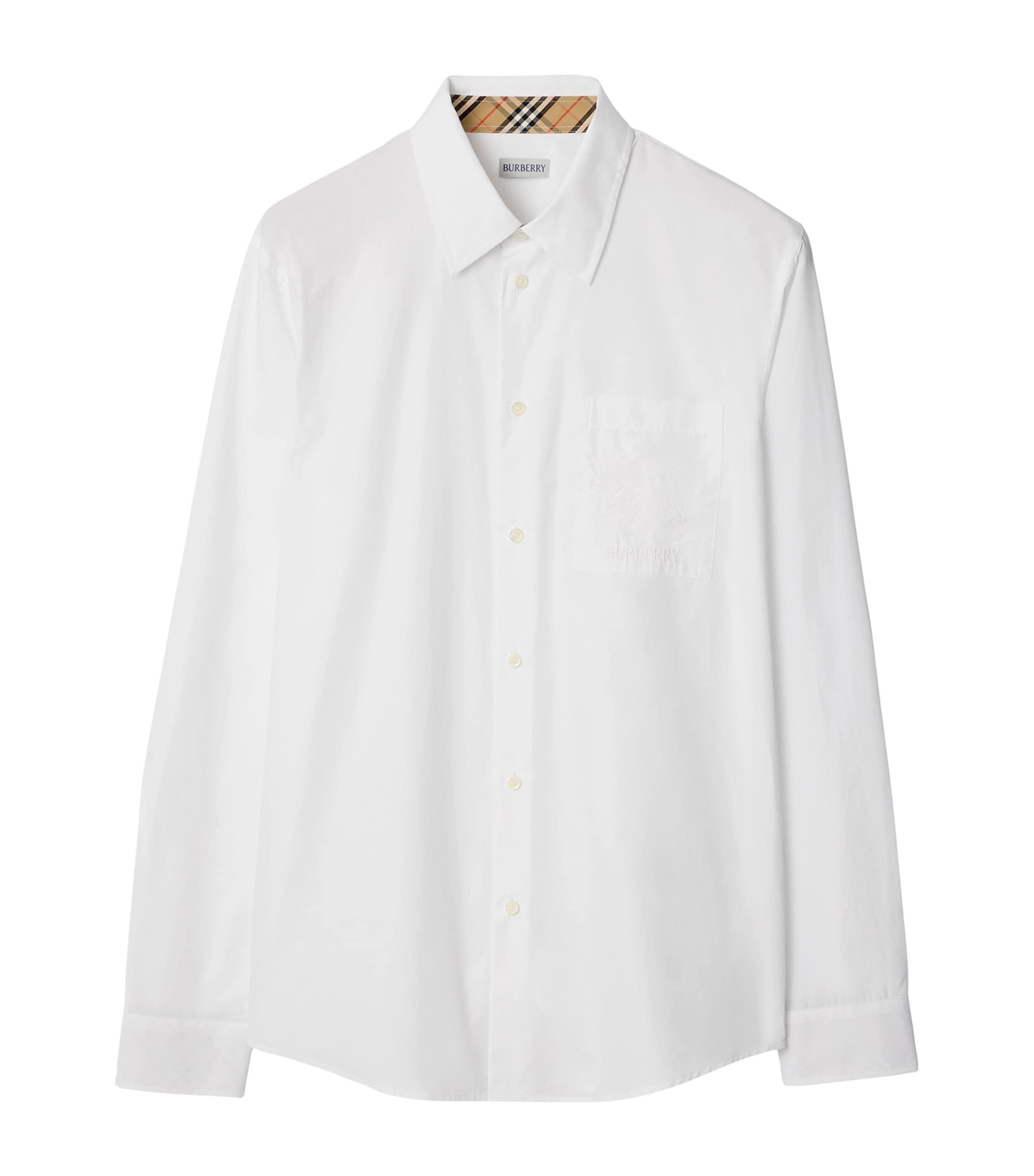 Burberry Cotton Poplin Logo Shirt by BURBERRY