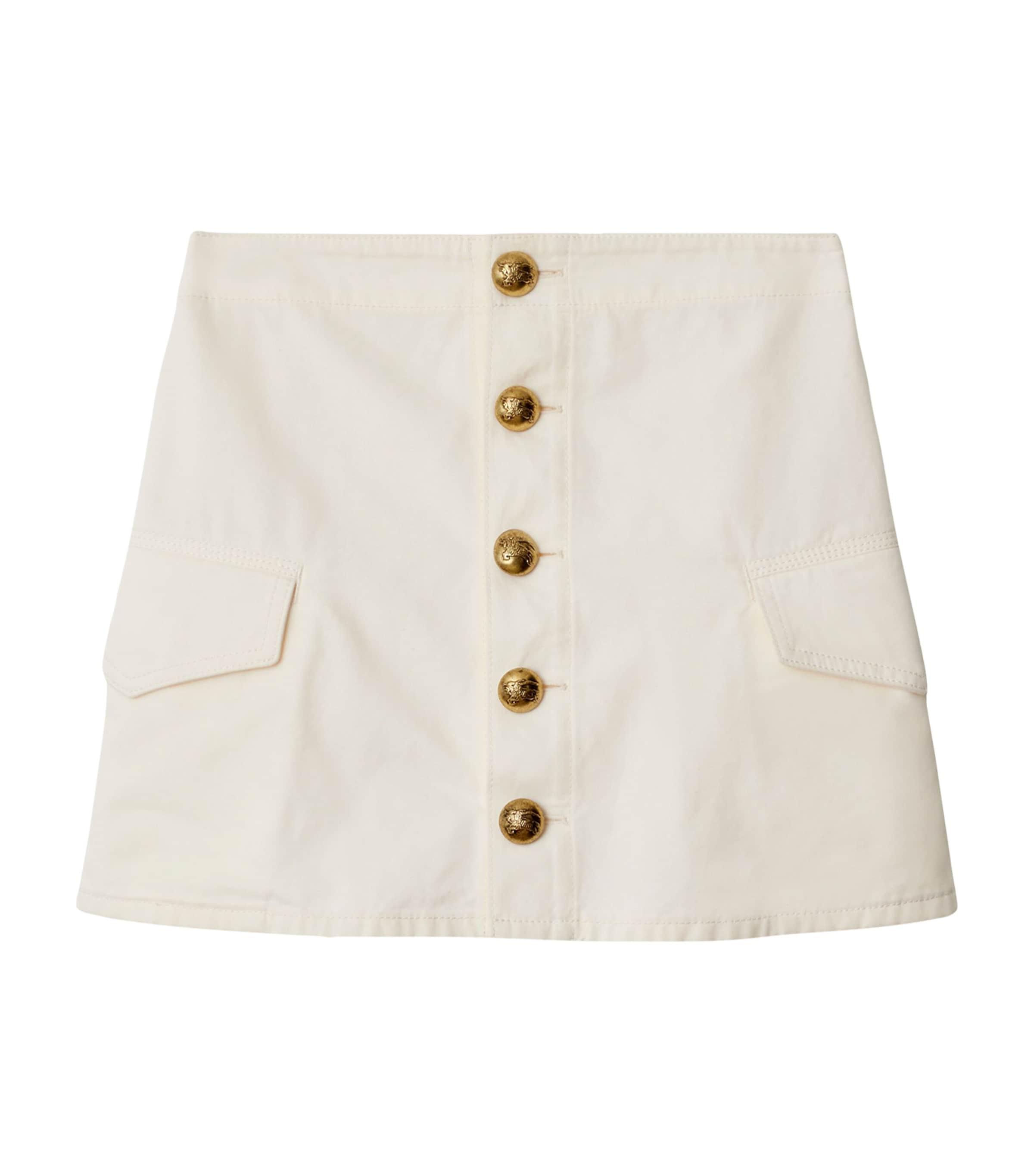 Burberry Cotton Twill Mini Skirt by BURBERRY