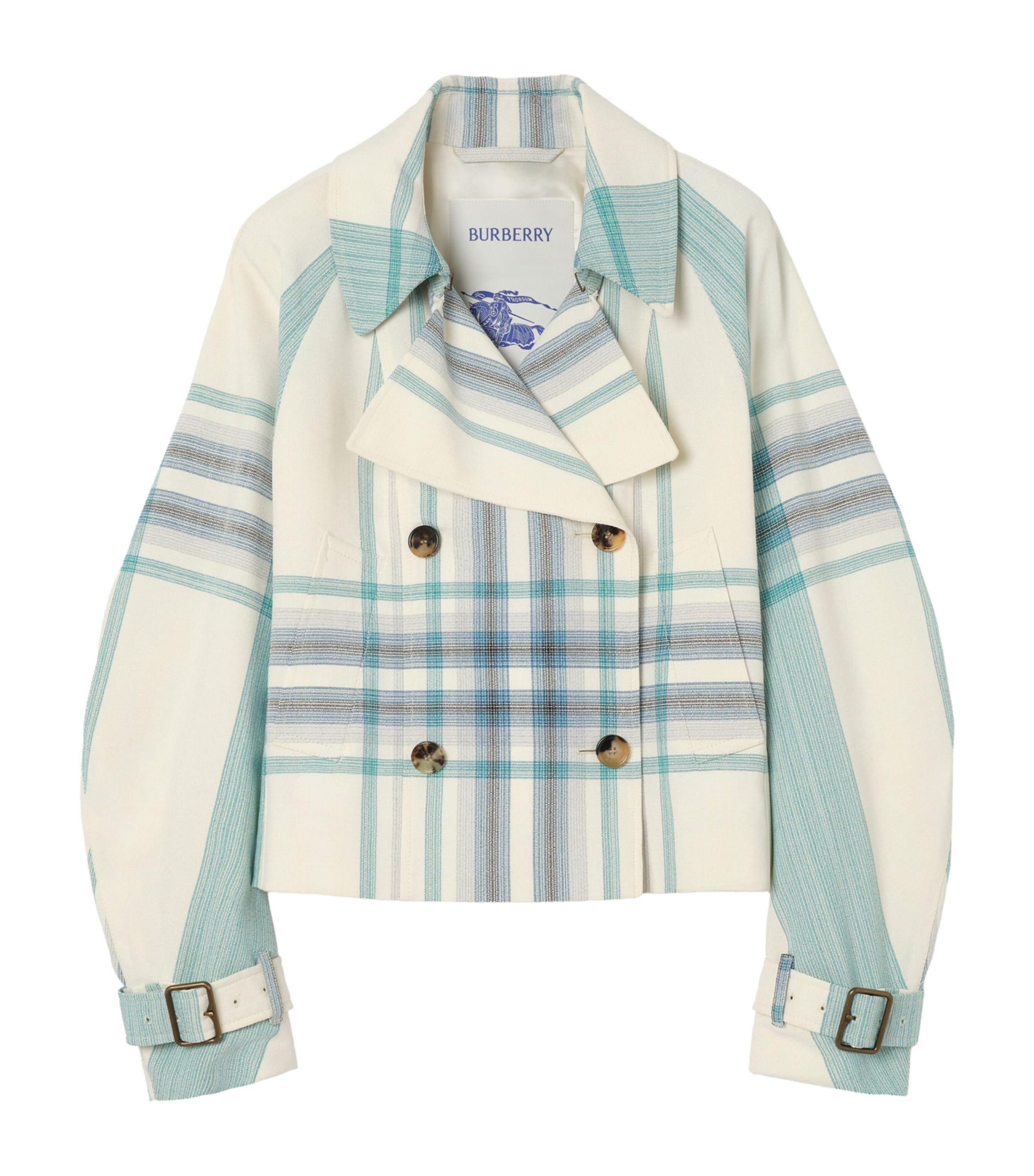 Burberry Cropped Check Ladybrook Jacket by BURBERRY