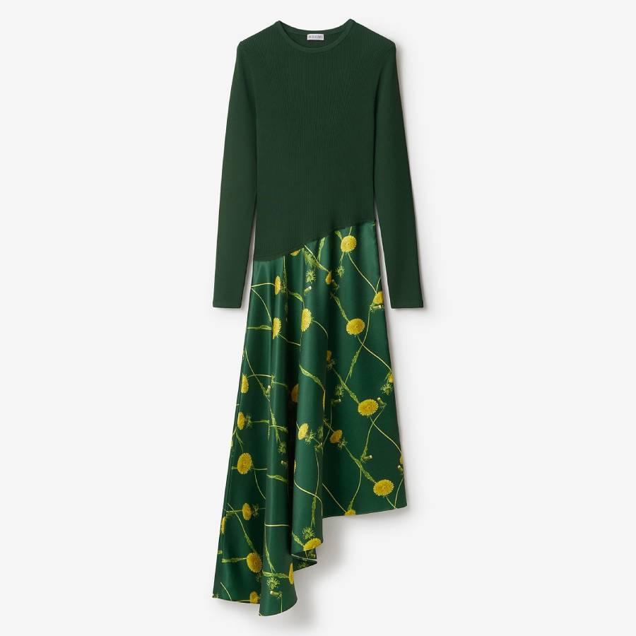 Burberry Dandelion Asymmetric-Skirt Dress by BURBERRY