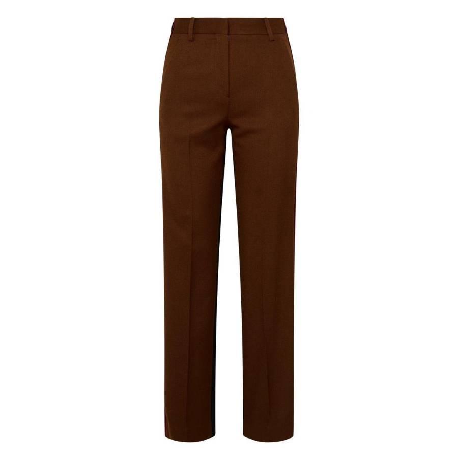 Burberry Dark Birch Brown Lottie Trousers by BURBERRY