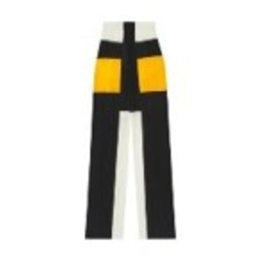 Burberry Deep Saffron Colorblock Jane Tailored Trousers by BURBERRY