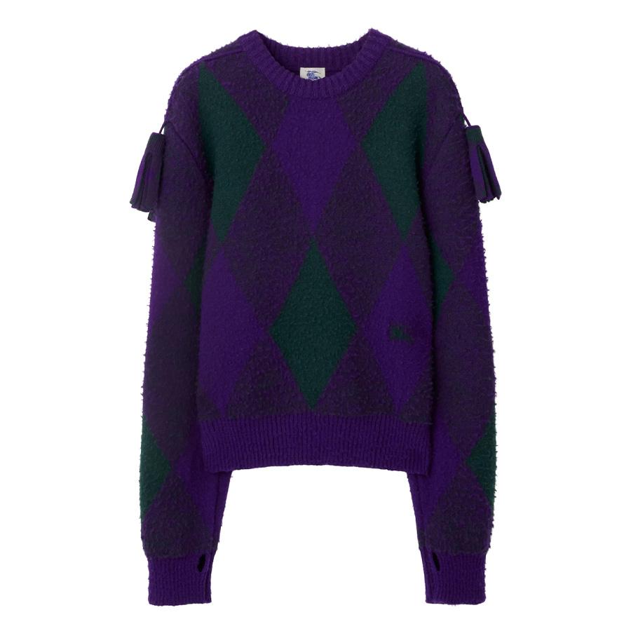 Burberry Diamond-Pattern Wool Jumper by BURBERRY