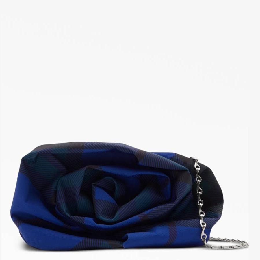Burberry Draped Clutch with Checkered Pattern by BURBERRY