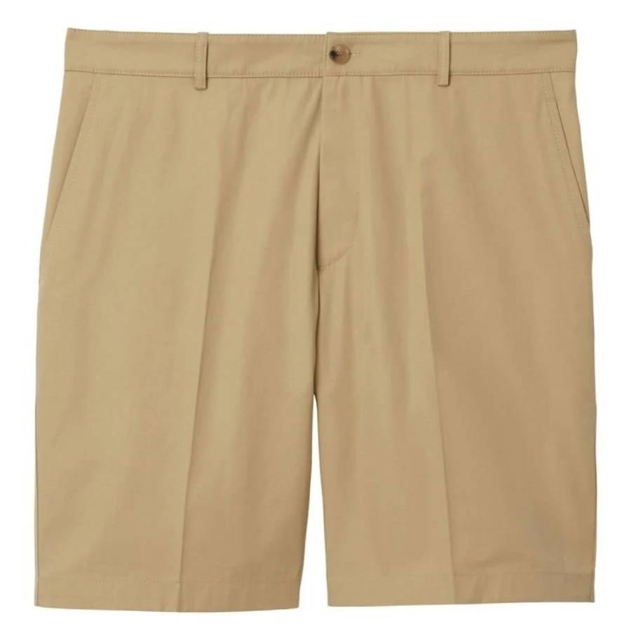 Burberry EKD Cotton Gabardine Shorts by BURBERRY