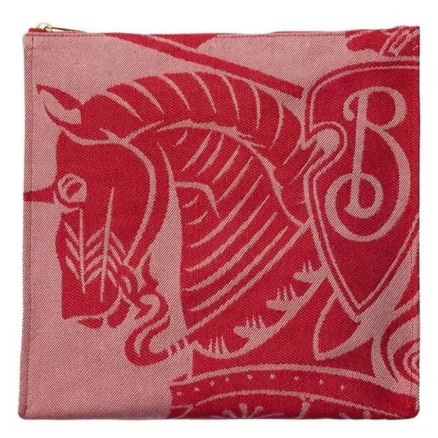 Burberry EKD Embroidered Canvas Pouch by BURBERRY