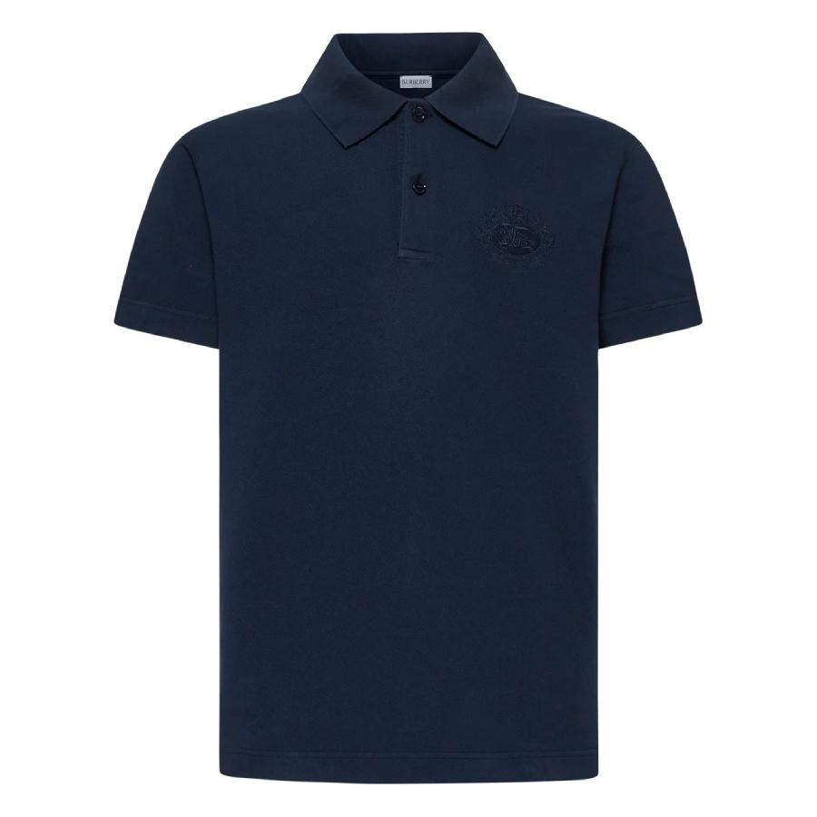 Burberry EKD-Embroidered Short Sleeved Cotton Polo Shirt by BURBERRY