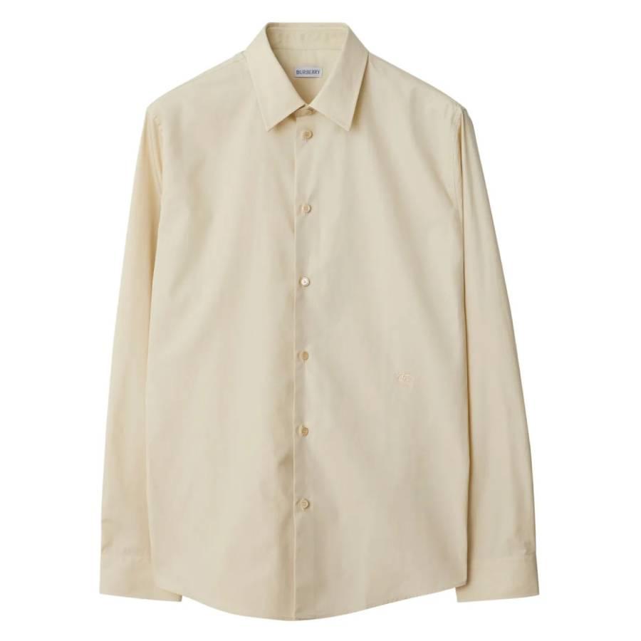 Burberry EKD Logo Cotton Long-Sleeve Shirt by BURBERRY