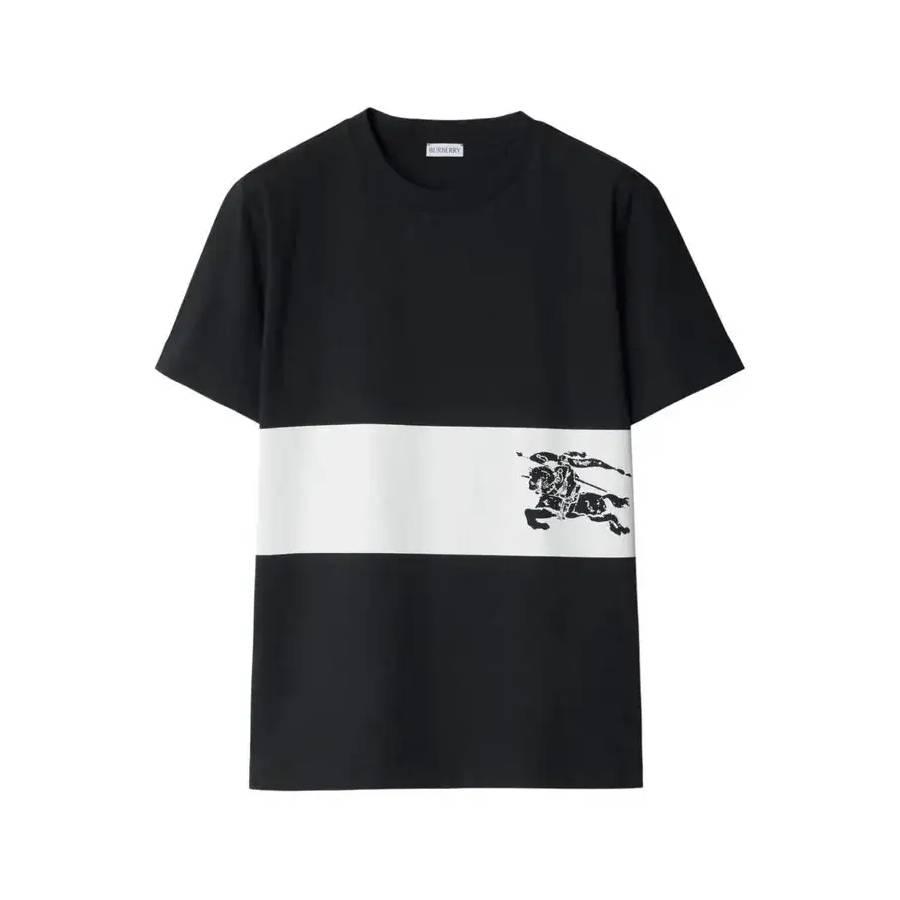 Burberry EKD Stripe Short Sleeve Cotton T-Shirt by BURBERRY