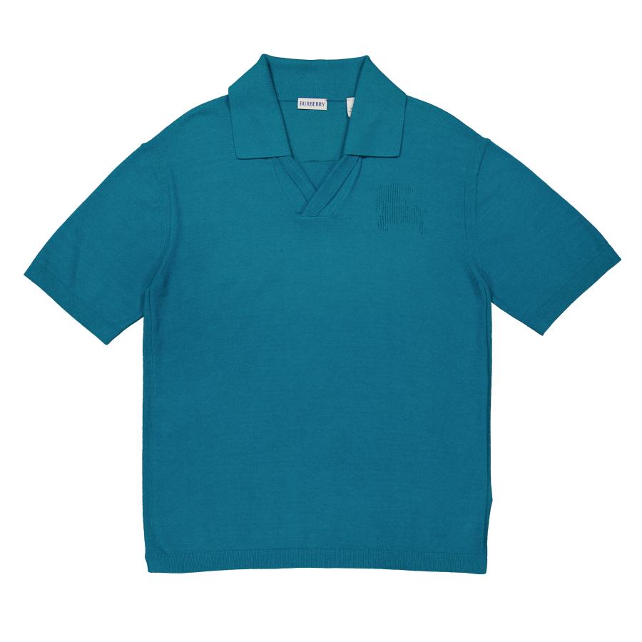 Burberry EKD V-Neck Cotton Polo Shirt by BURBERRY