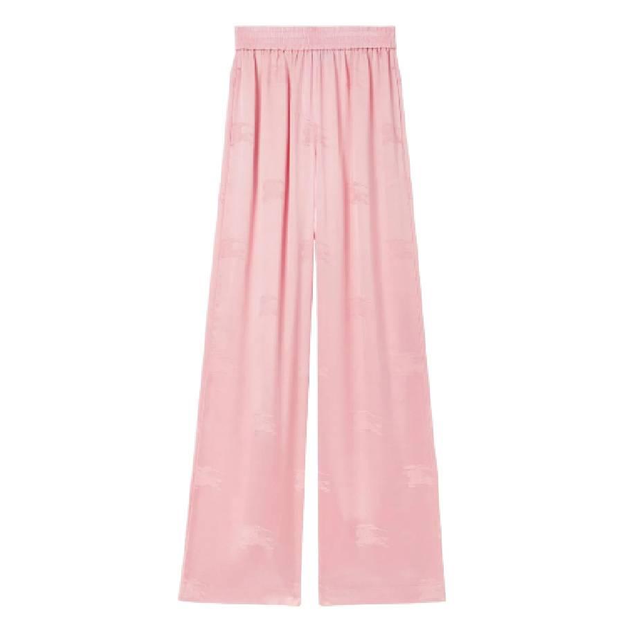 Burberry EKD Wide Leg Silk Jacquard Trousers by BURBERRY