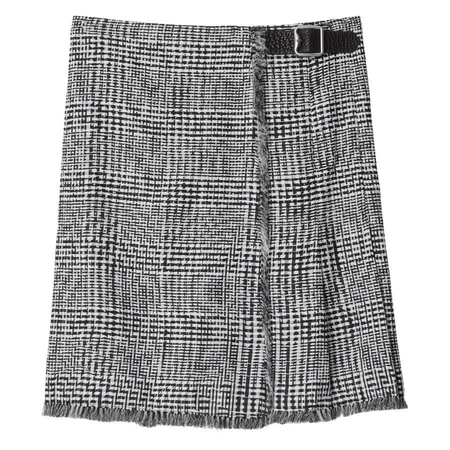 Burberry Embroidered Houndstooth Skirt by BURBERRY