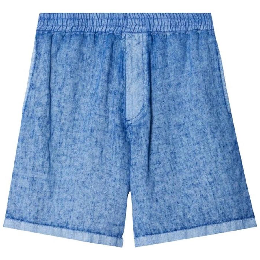 Burberry Equestrian Knight Applique Linen Shorts by BURBERRY