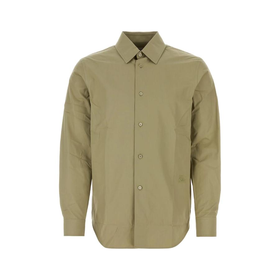 Burberry Equestrian Knight-Motif Cotton Buttoned Shirt by BURBERRY
