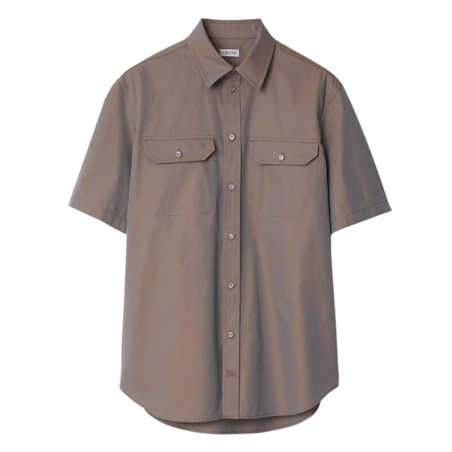 Burberry Equestrian Knight Motif Cotton Poplin Shirt by BURBERRY