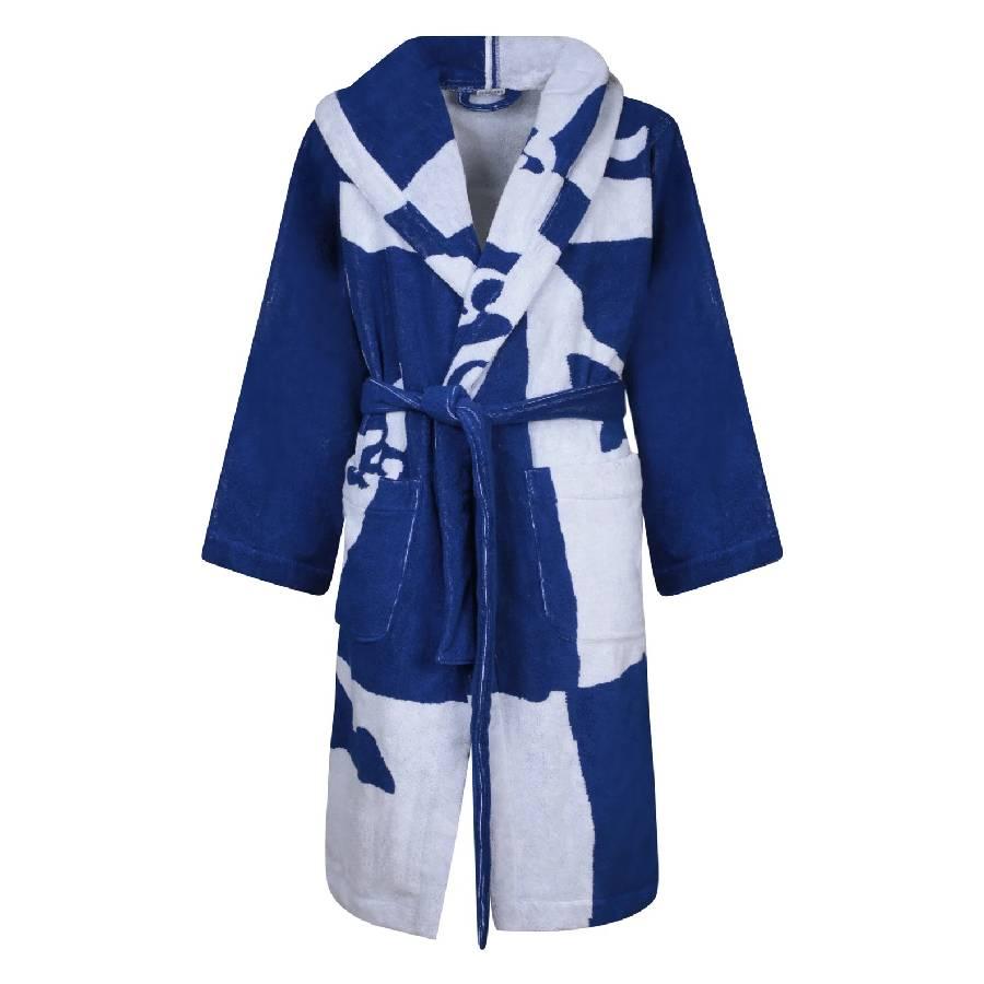 Burberry Equestrian Knight-Print Robe by BURBERRY