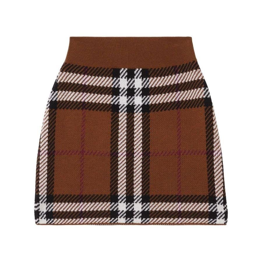 Burberry Exaggerated Check Jacquard Mini Skirt by BURBERRY