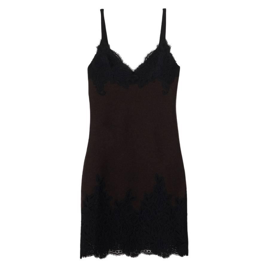 Burberry Floral Lace Wool Slip Dress by BURBERRY