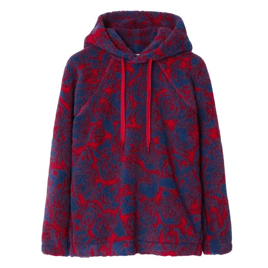 Burberry Floral Pattern Drawstring Hoodie by BURBERRY