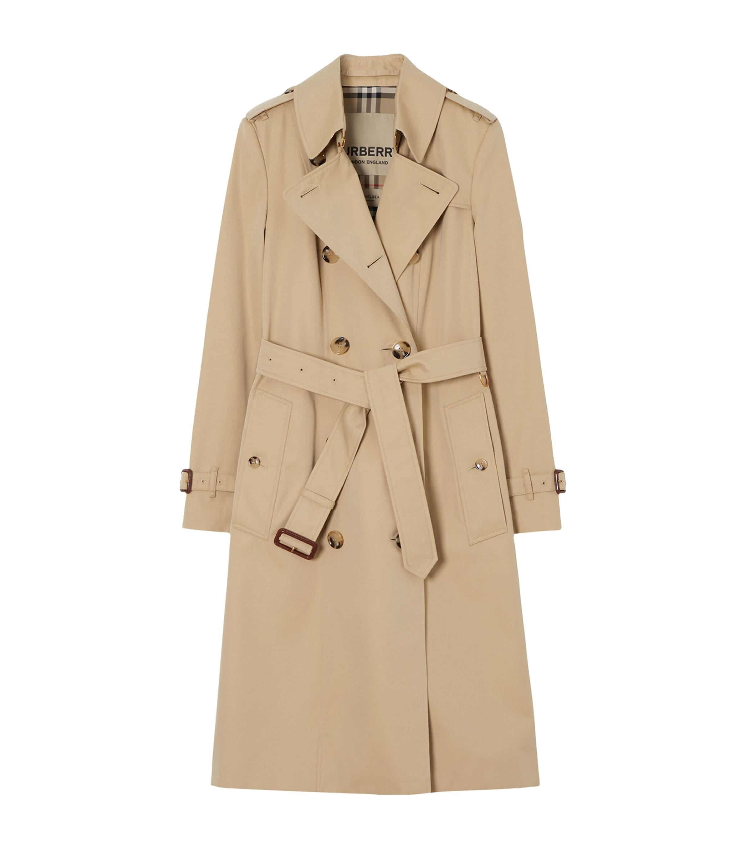 Burberry Gabardine Chelsea Long Trench Coat by BURBERRY