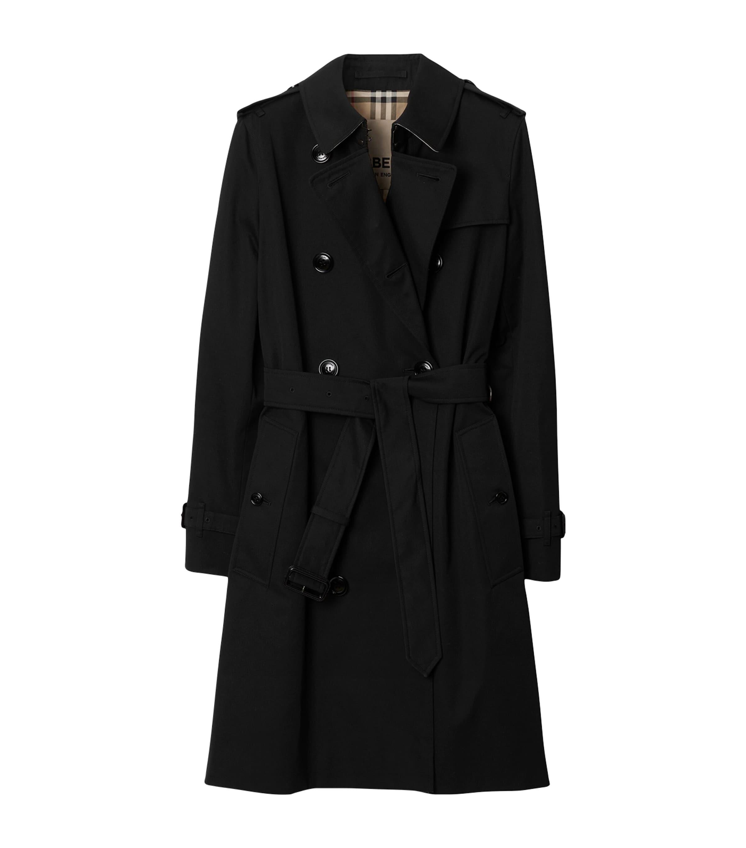 Burberry Gabardine Kensington Mid-Length Trench Coat by BURBERRY