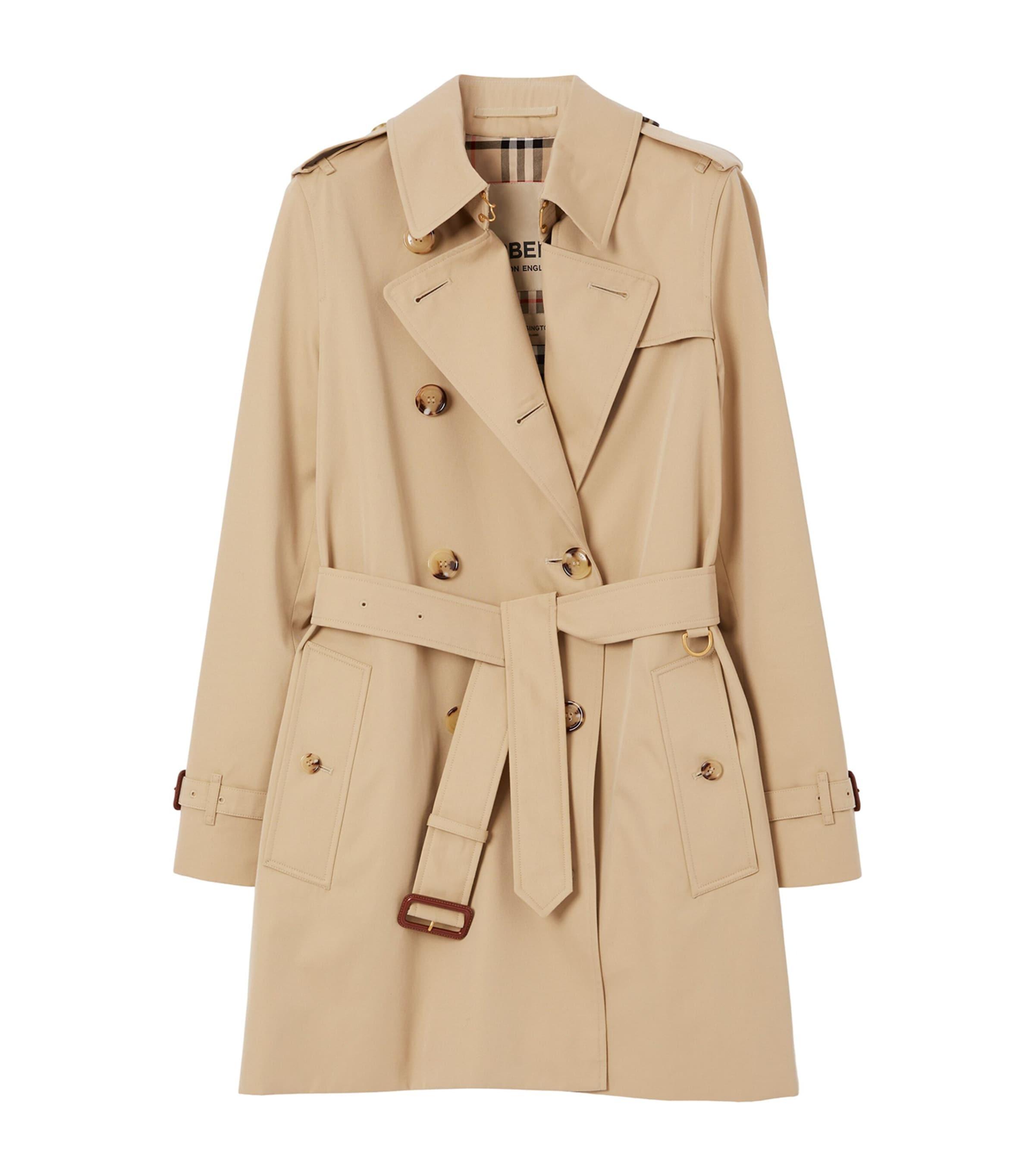 Burberry Gabardine Kensington Short Trench Coat by BURBERRY