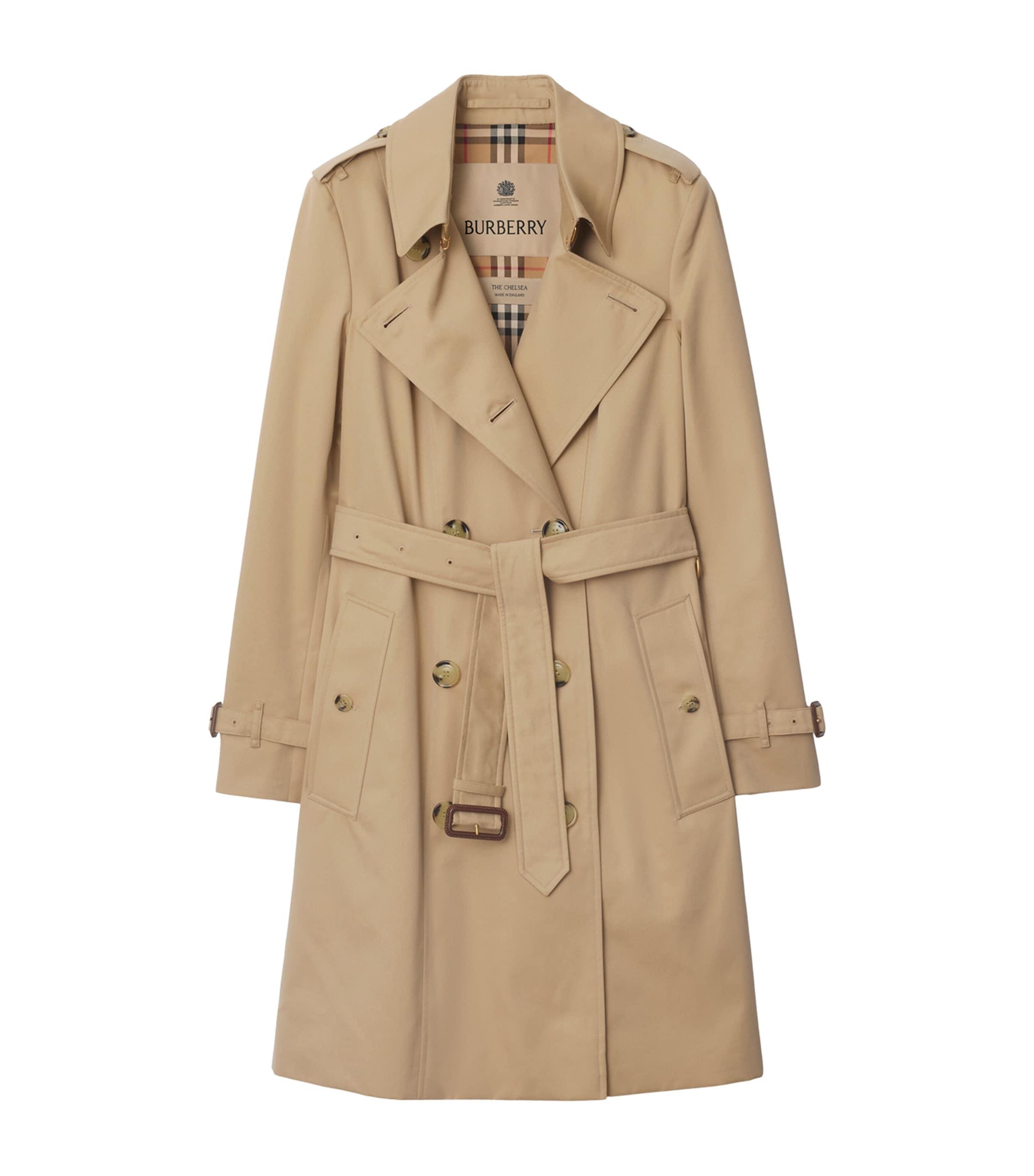 Burberry Gabardine Mid-Length Chelsea Heritage Trench Coat by BURBERRY